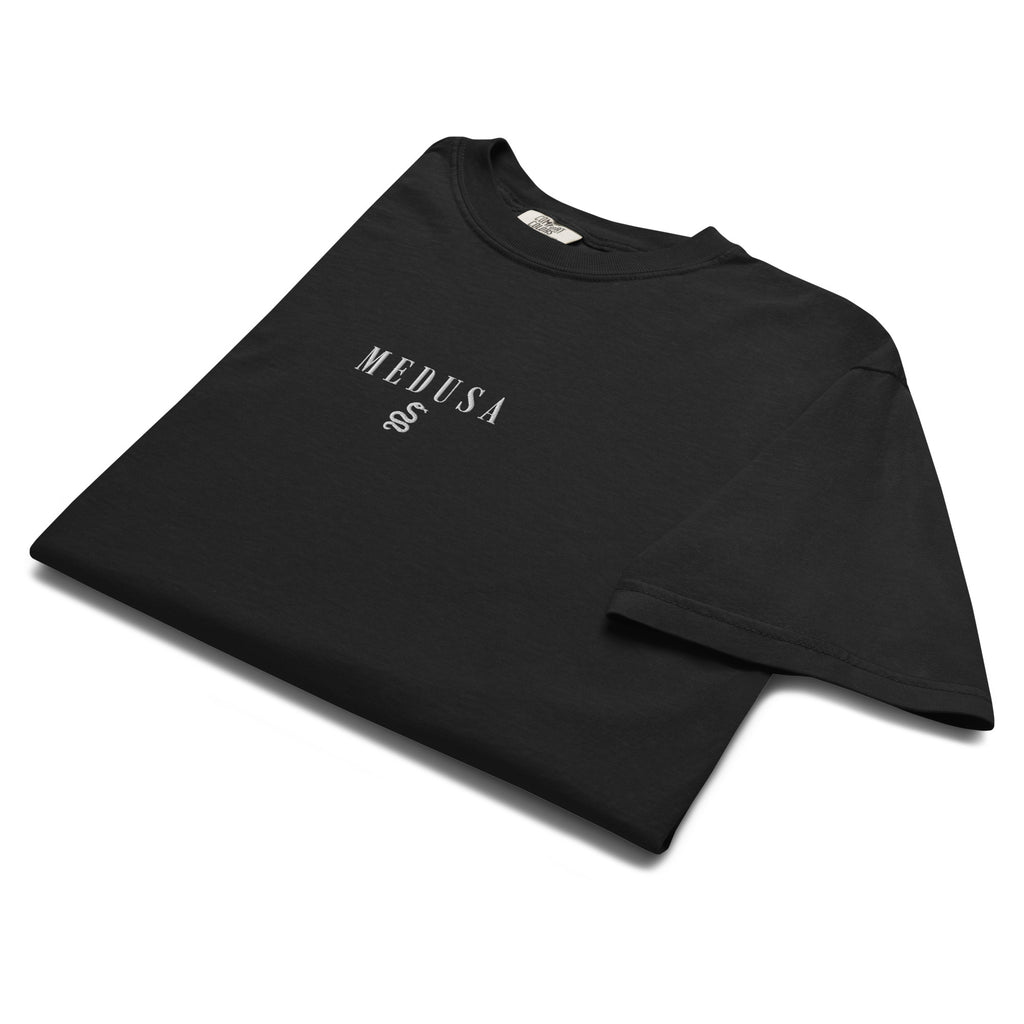 Medusa Embroidered Heavyweight Shirt with Art Back